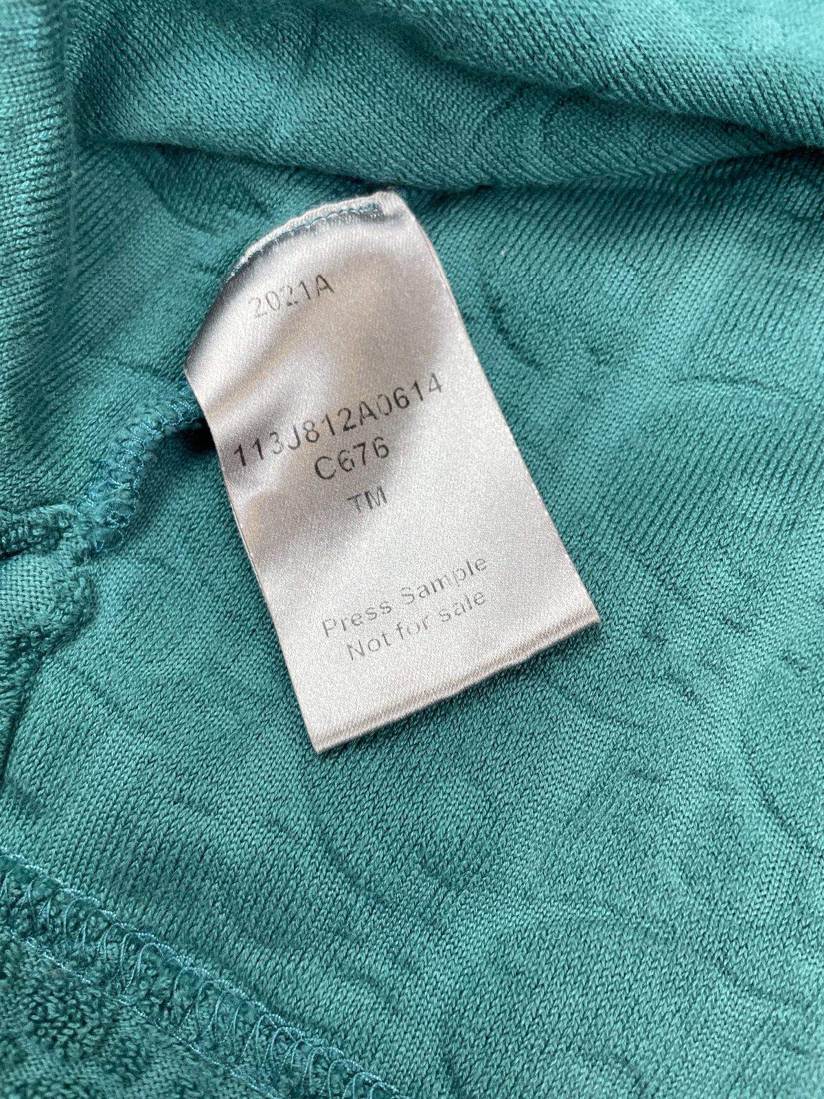 DIOR DIOR LASER CUT MONOGRAM TERRY CLOTH POLO SHIRT *PRESS SAMPLE* in GREEN