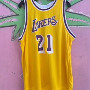 CLASSIC LOS ANGELES LAKERS BASKETBALL JERSEY #21 COOPER in YELLOW, PURPLE
