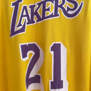 CLASSIC LOS ANGELES LAKERS BASKETBALL JERSEY #21 COOPER in YELLOW, PURPLE