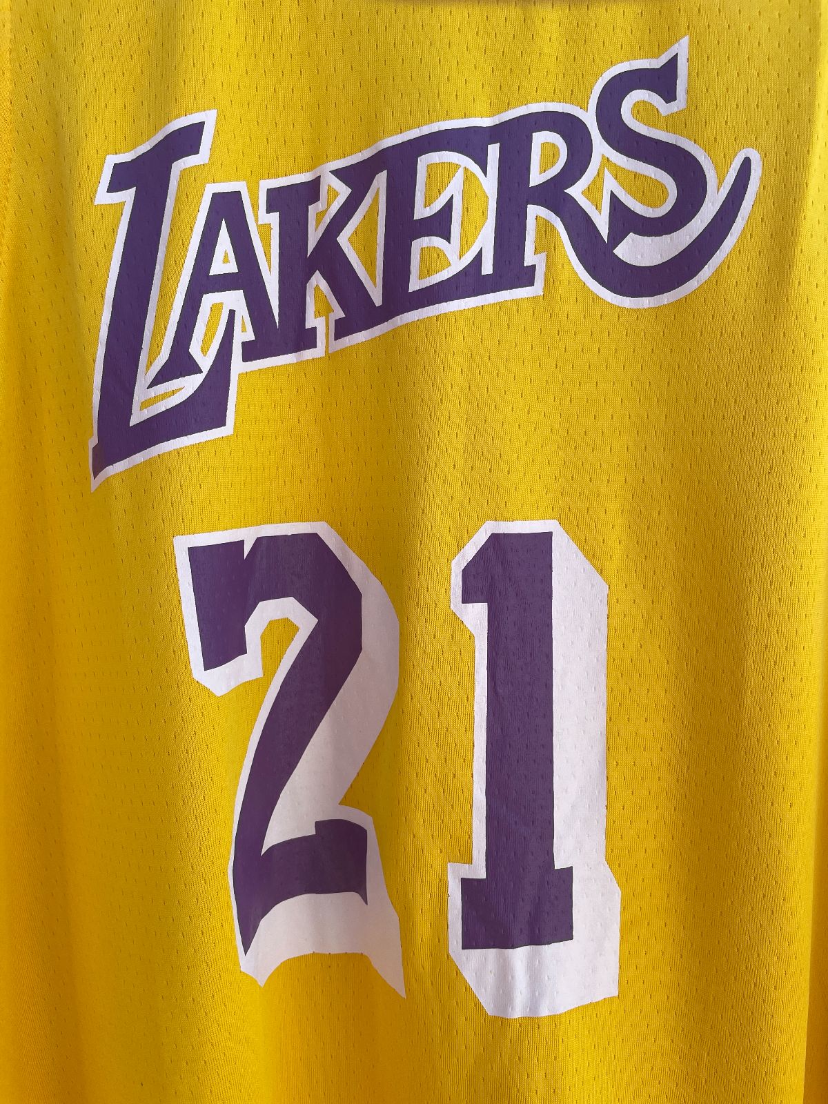 CLASSIC LOS ANGELES LAKERS BASKETBALL JERSEY #21 COOPER in YELLOW, PURPLE
