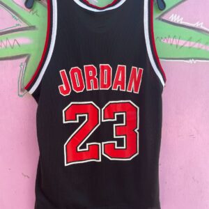 CHAMPION NBA CHICAGO BULLS #23 MICHAEL JORDAN BASKETBALL JERSEY in BLACK, RED, WHITE