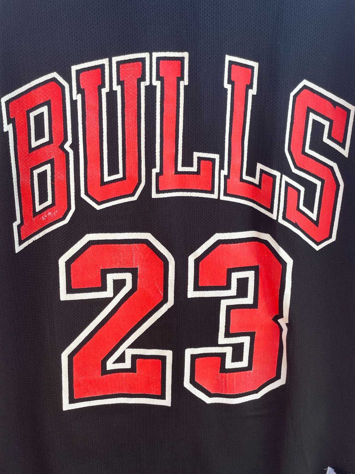 CHAMPION NBA CHICAGO BULLS #23 MICHAEL JORDAN BASKETBALL JERSEY in BLACK, RED, WHITE