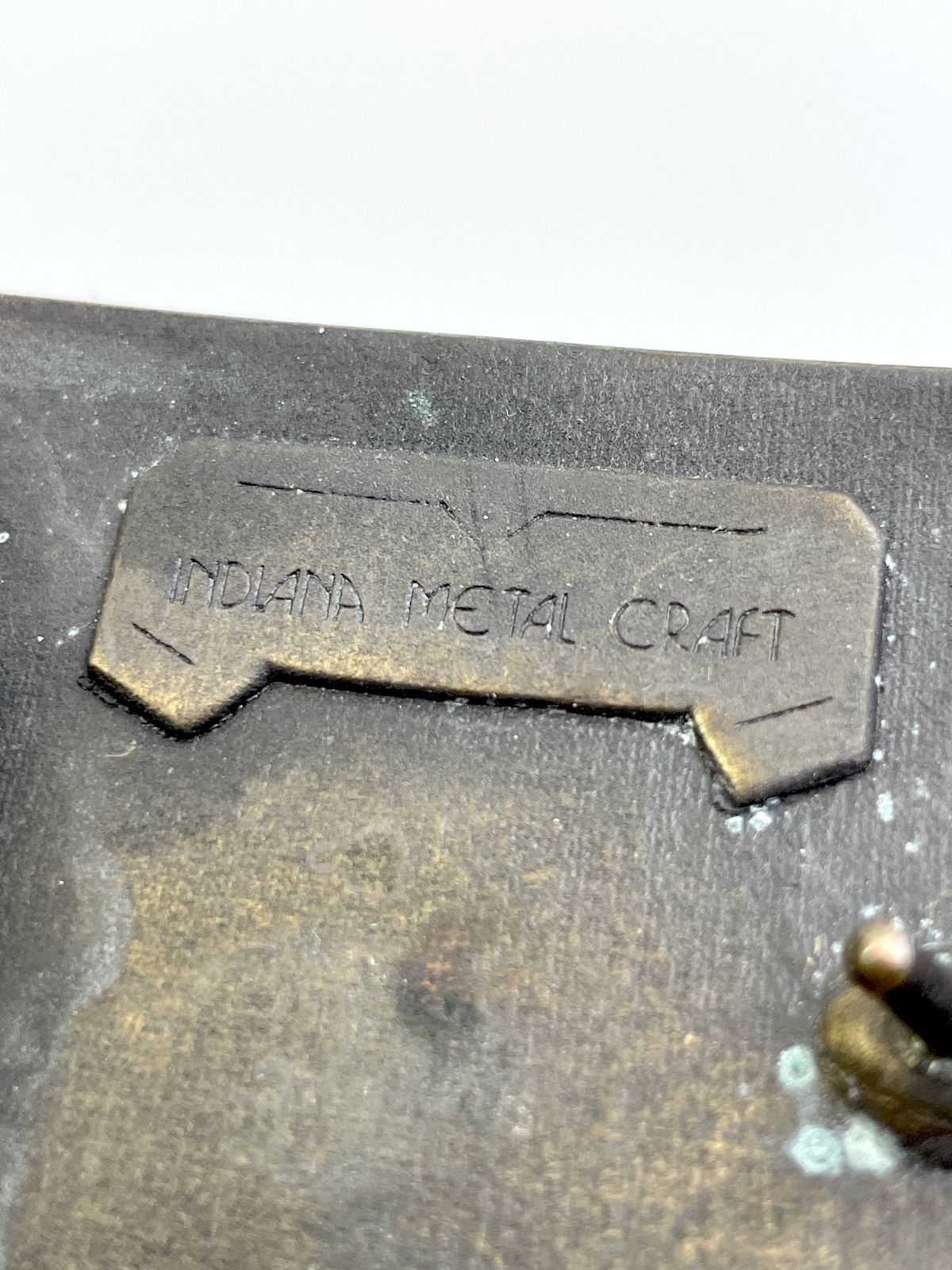 INDIANA METAL CRAFT *AS-IS* SOLID BRASS BELT BUCKLE - BROWNING RIFLE DESIGN in BRASS