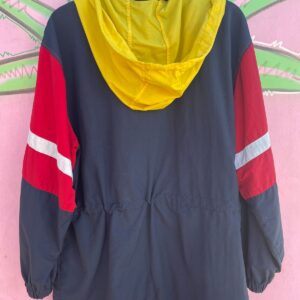 TOMMY HILFIGER TOMMY HILFIGER COLORBLOCK SAILING JACKET W/ HIDEAWAY HOOD in RED, BLUE, YELLOW