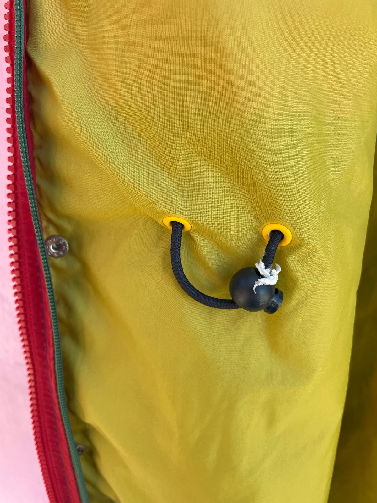 TOMMY HILFIGER TOMMY HILFIGER COLORBLOCK SAILING JACKET W/ HIDEAWAY HOOD in RED, BLUE, YELLOW