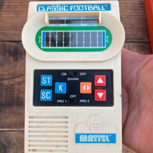 MATTEL 1977 MATTEL HANDHELD CLASSIC FOOTBALL GAME in CREAM