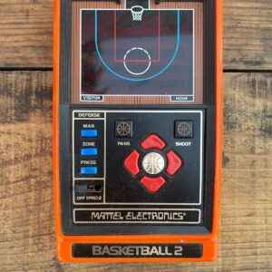 MATTEL 1979 MATTEL ELECTRONICS HANDHELD BASKETBALL 2 GAME in ORANGE