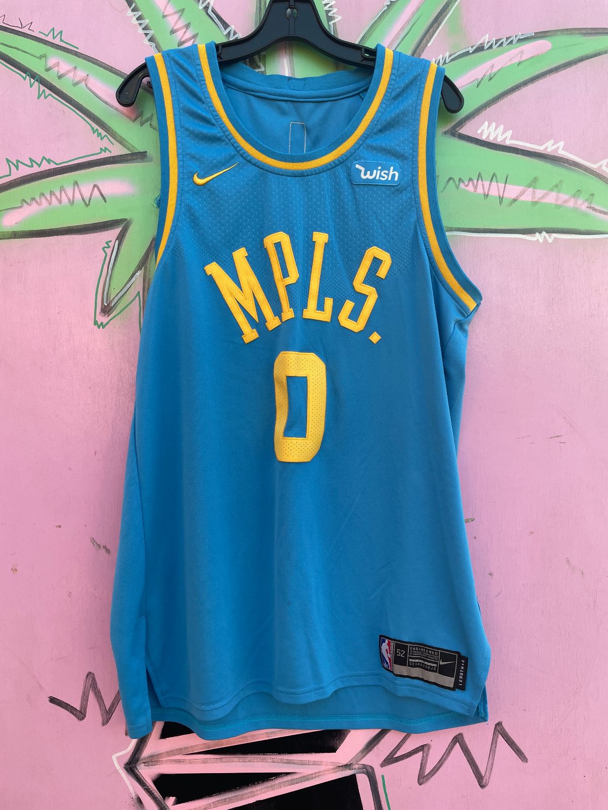 NBA THROWBACK LOS ANGELES LAKERS MPLS #0 KUZMA BASKETBALL JERSEY in BABY BLUE