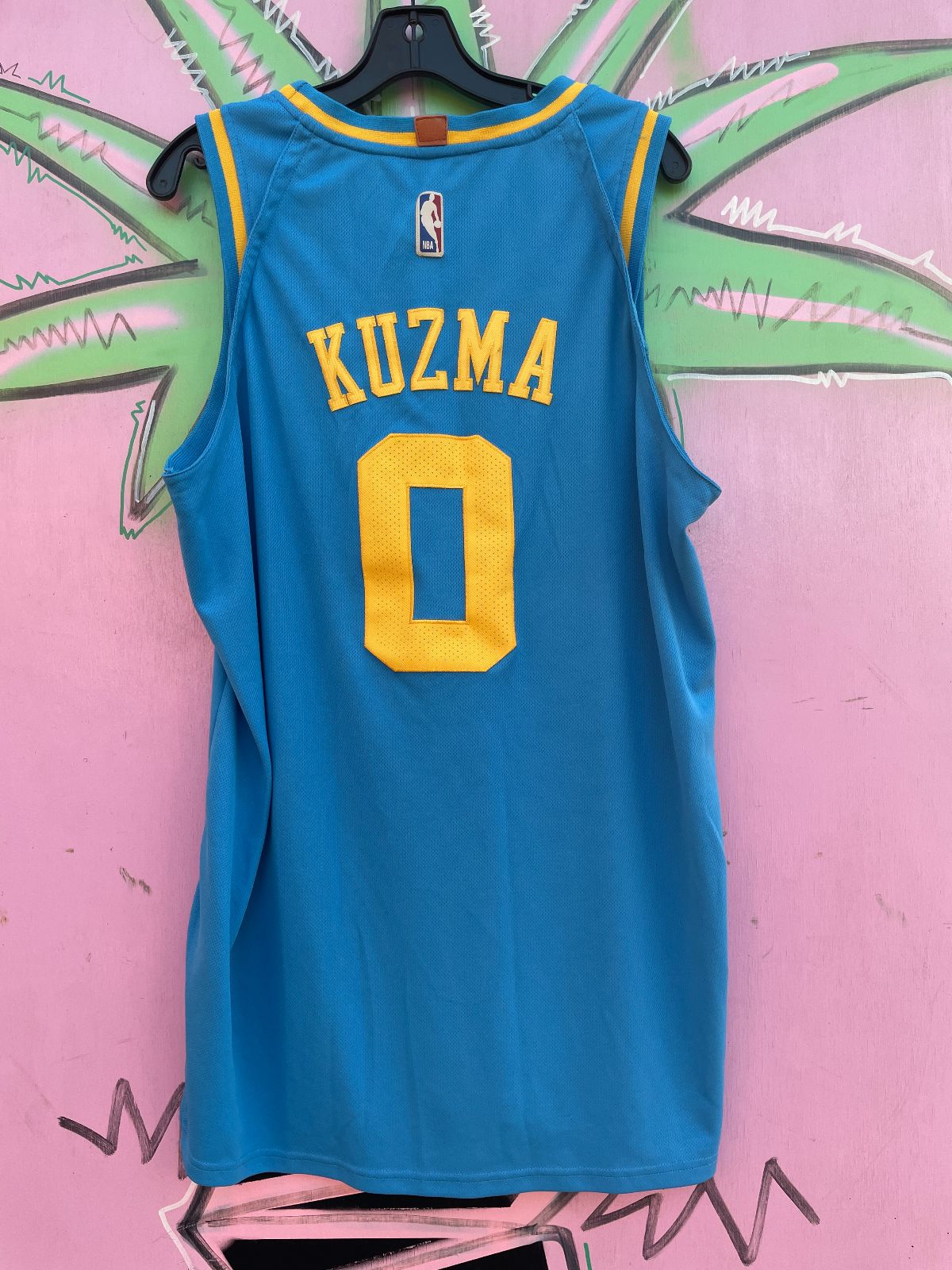 NBA THROWBACK LOS ANGELES LAKERS MPLS #0 KUZMA BASKETBALL JERSEY in BABY BLUE