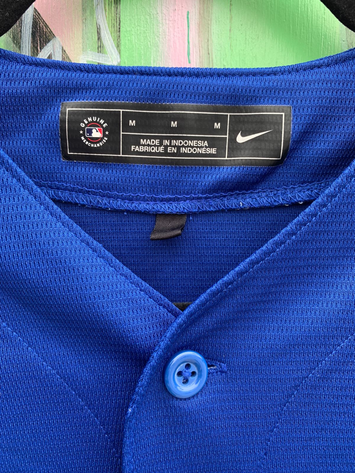 NIKE MLB LOS ANGELES DODGERS MOOKIE BETTS BUTTON UP BASEBALL JERSEY in BLUE