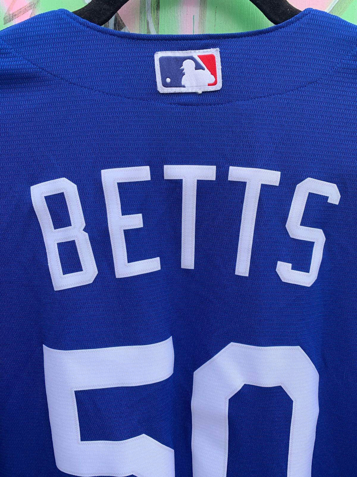 NIKE MLB LOS ANGELES DODGERS MOOKIE BETTS BUTTON UP BASEBALL JERSEY in BLUE