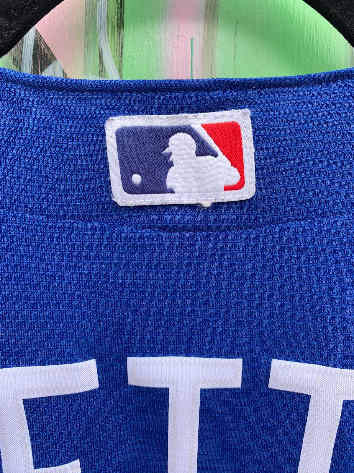 NIKE MLB LOS ANGELES DODGERS MOOKIE BETTS BUTTON UP BASEBALL JERSEY in BLUE