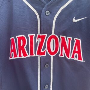 NIKE NCAA UNIVERSITY OF ARIZONA WILDCATS BUTTON UP BASEBALL JERSEY in BLUE, RED
