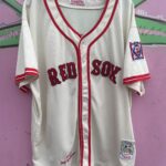 AS-IS THROWBACK BOSTON RED SOX BUTTON UP JERSEY #9 TED WILLIAMS