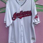 MLB CLEVELAND INDIANS BUTTON UP BASEBALL JERSEY
