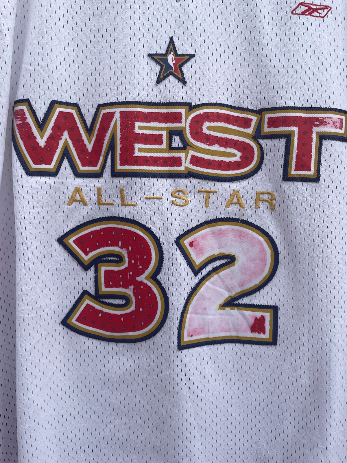 REEBOK AS-IS NBA 2005 ALLSTAR WEST #32 STOUDEMIRE BASKETBALL JERSEY in WHITE, RED, BLUE