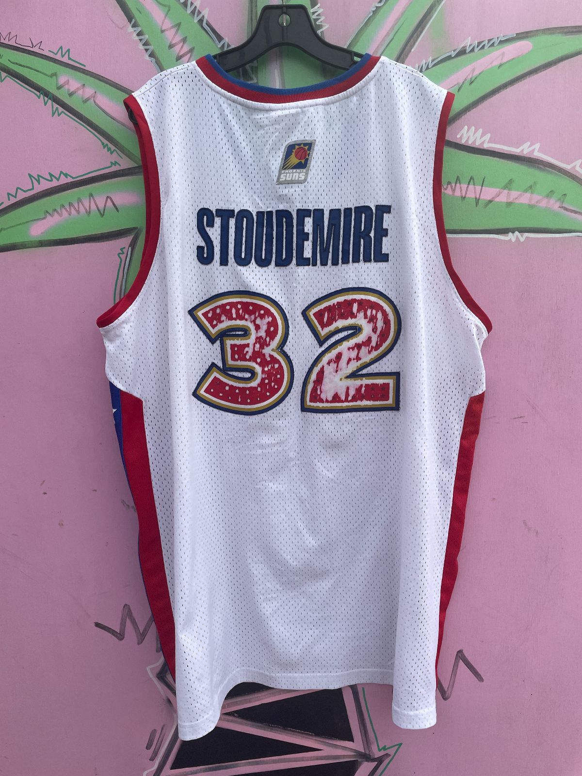 REEBOK AS-IS NBA 2005 ALLSTAR WEST #32 STOUDEMIRE BASKETBALL JERSEY in WHITE, RED, BLUE