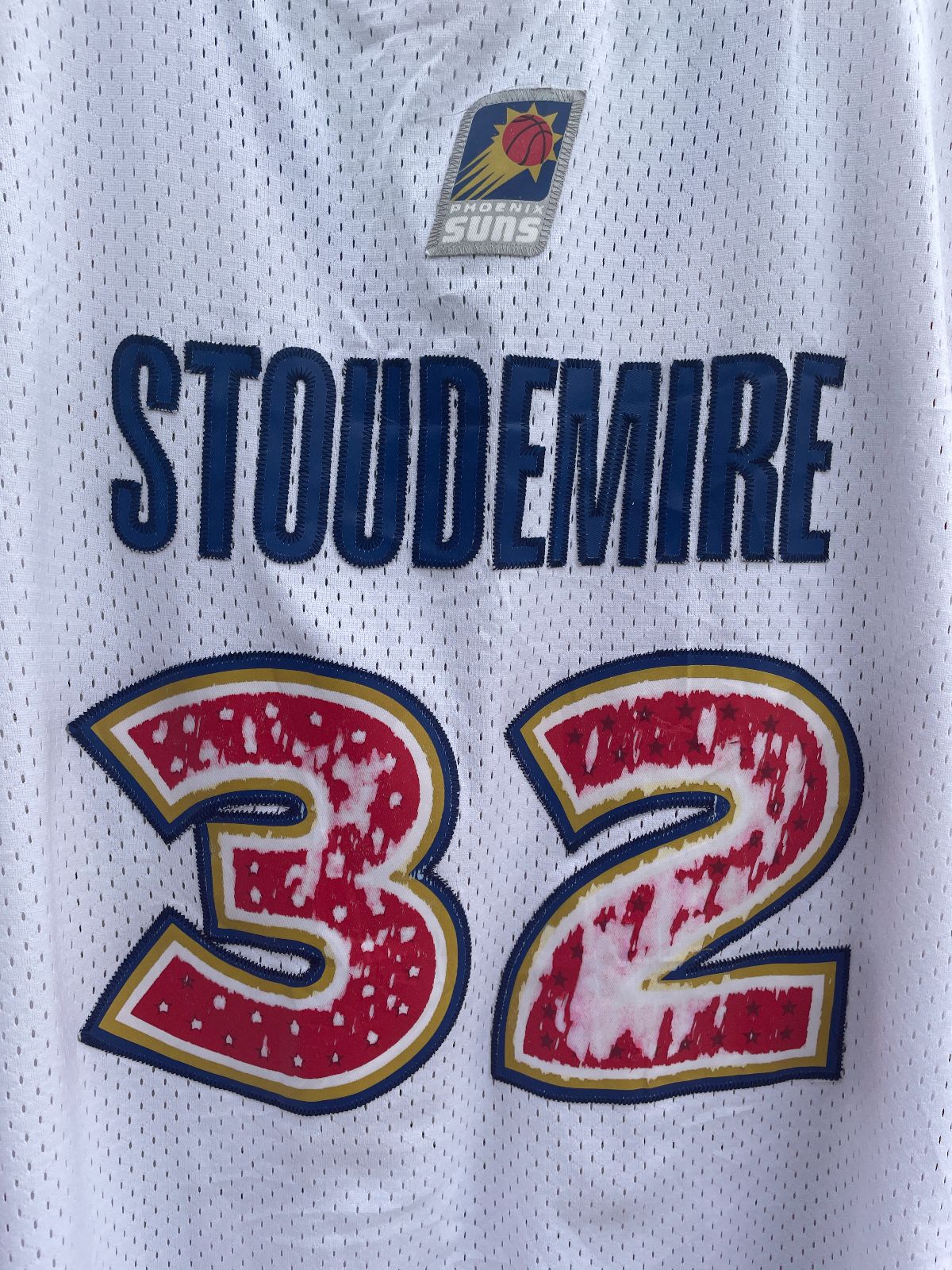 REEBOK AS-IS NBA 2005 ALLSTAR WEST #32 STOUDEMIRE BASKETBALL JERSEY in WHITE, RED, BLUE