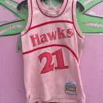 OVERDYED NBA ATLANTA HAWKS #21 WILKINS BASKETBALL JERSEY