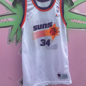 CHAMPION NBA PHOENIX SUNS #34 BARKLEY BASKETBALL JERSEY in WHITE