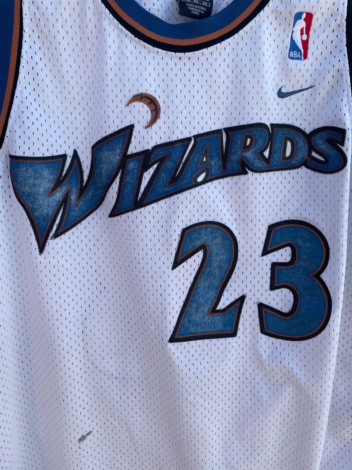 NIKE AS-IS NBA WASHINGTON WIZARDS #23 JORDAN BASKETBALL JERSEY in WHITE
