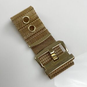 1990S GOLD PLATED MESH BELT STYLE BRACELET in GOLD