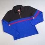 *AS-IS* CUTE! 1990S QUARTER ZIP KNIT PULLOVER TOP