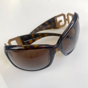 DOLCE & GABBANA Y2K MADE IN ITALY D&G SUNGLASSES TORTOISE WRAP AROUND SUNGLASSES, HINGE D&G SIDE EMBLEMS - DG 4005 in BROWN, GOLD