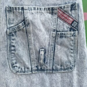 UNIONBAY AS-IS DISTRESSED ACIDWASH UNIONBAY OVERALLS in BLUE