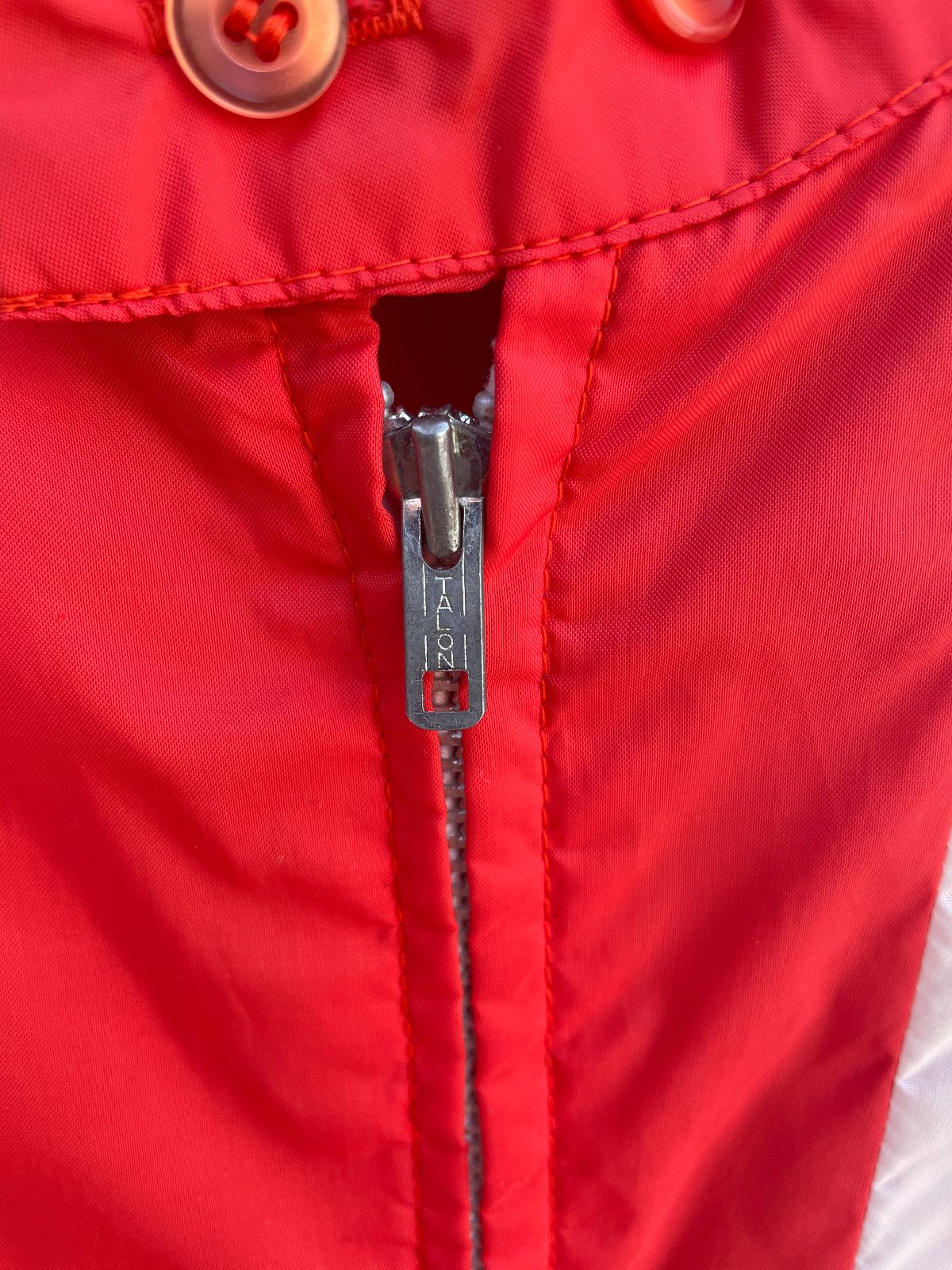 RONNER 1970S COCA-COLA IT'S THE REAL THING ZIP-UP CAFE RACER WINDBREAKER in RED, WHITE