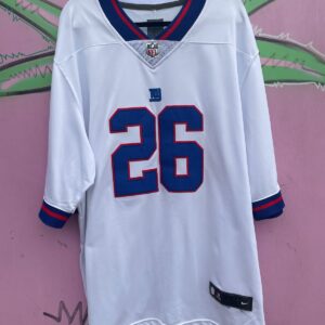 NFL PLAYERS AS-IS NFL NEW YORK GIANTS #26 BARKLEY EMBROIDERED FOOTBALL JERSEY in WHITE