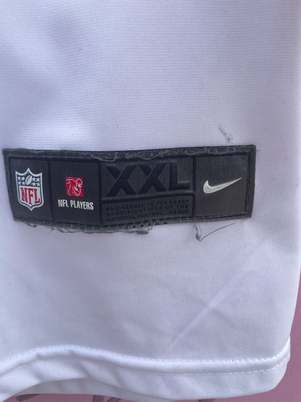 NFL PLAYERS AS-IS NFL NEW YORK GIANTS #26 BARKLEY EMBROIDERED FOOTBALL JERSEY in WHITE