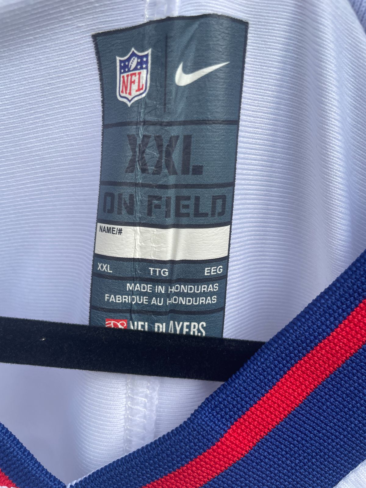 NFL PLAYERS AS-IS NFL NEW YORK GIANTS #26 BARKLEY EMBROIDERED FOOTBALL JERSEY in WHITE