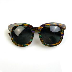 AHLEM EYEWEAR LIMITED & RARE MADE IN FRANCE, VTG 1970S ACETATE FRAME TERRAZZO STYLE SUNGLASSES
