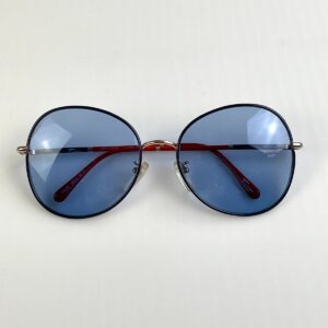 TURA RAD! 1980S MADE IN JAPAN ENAMELED TUBE WIRE FRAME SUNGLASSES, CUSTOM MODEL 274 in RED, BLUE