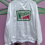 EMBROIDERED MOUNTAIN DEW SATIN BUTTON UP SPORTS JACKET