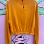 CROPPED QUARTER ZIP FRENCH TERRY SWEATSHIRT