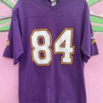 MINNESOTA VIKINGS NUMBER 84 RANDY MOSS 100% COTTON FOOTBALL JERSEY TSHIRT