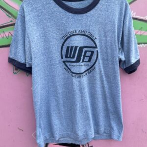 WEST SUBURBAN BANK DUPAGE COUNTY IL RINGER T-SHIRT in BLUE
