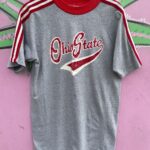 1970S-80S OHIO STATE 3 STRIPE SINGLE STITCH RINGER TEE