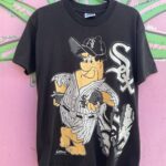 1990S 100% COTTON FRED FLINTSTONE CHICAGO WHITE SOX GRAPHIC TSHIRT