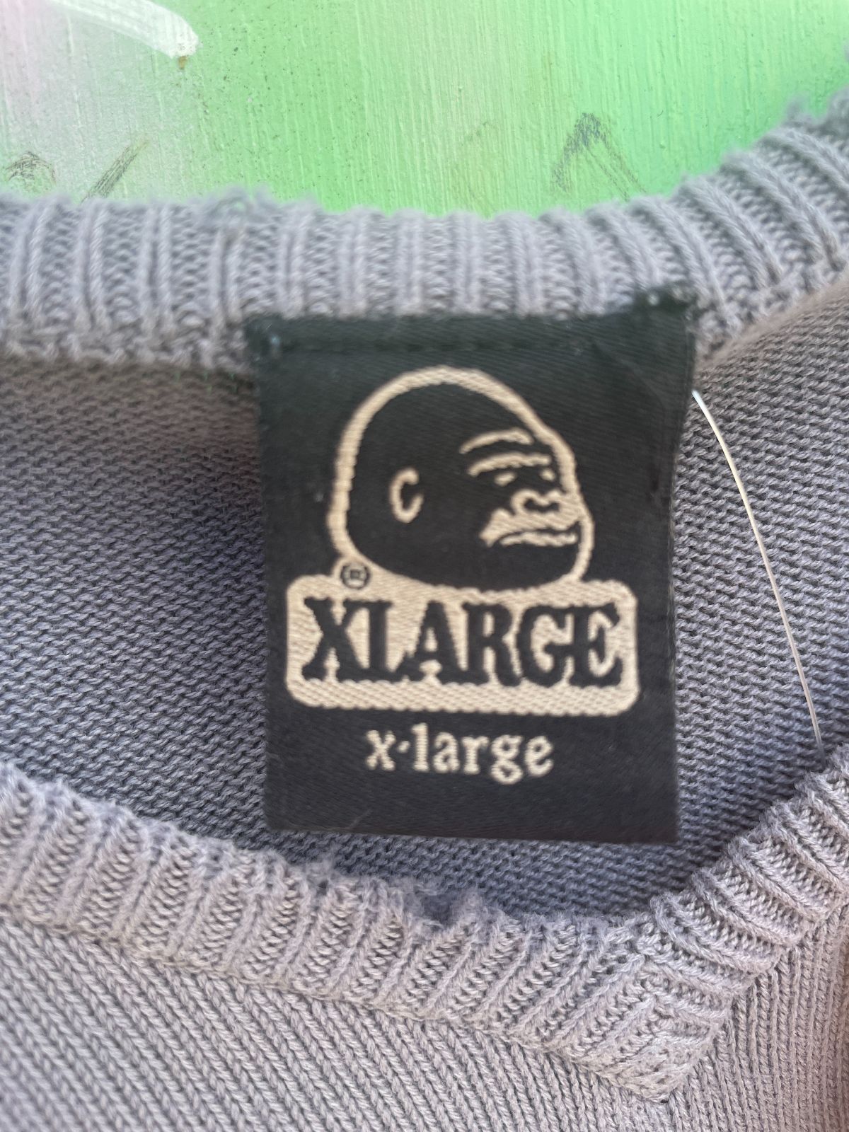 XLARGE *AS-IS* PERFECTLY DISTRESSED 100% COTTON SOFT SWEATER VEST in GREY