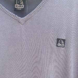 XLARGE *AS-IS* PERFECTLY DISTRESSED 100% COTTON SOFT SWEATER VEST in GREY