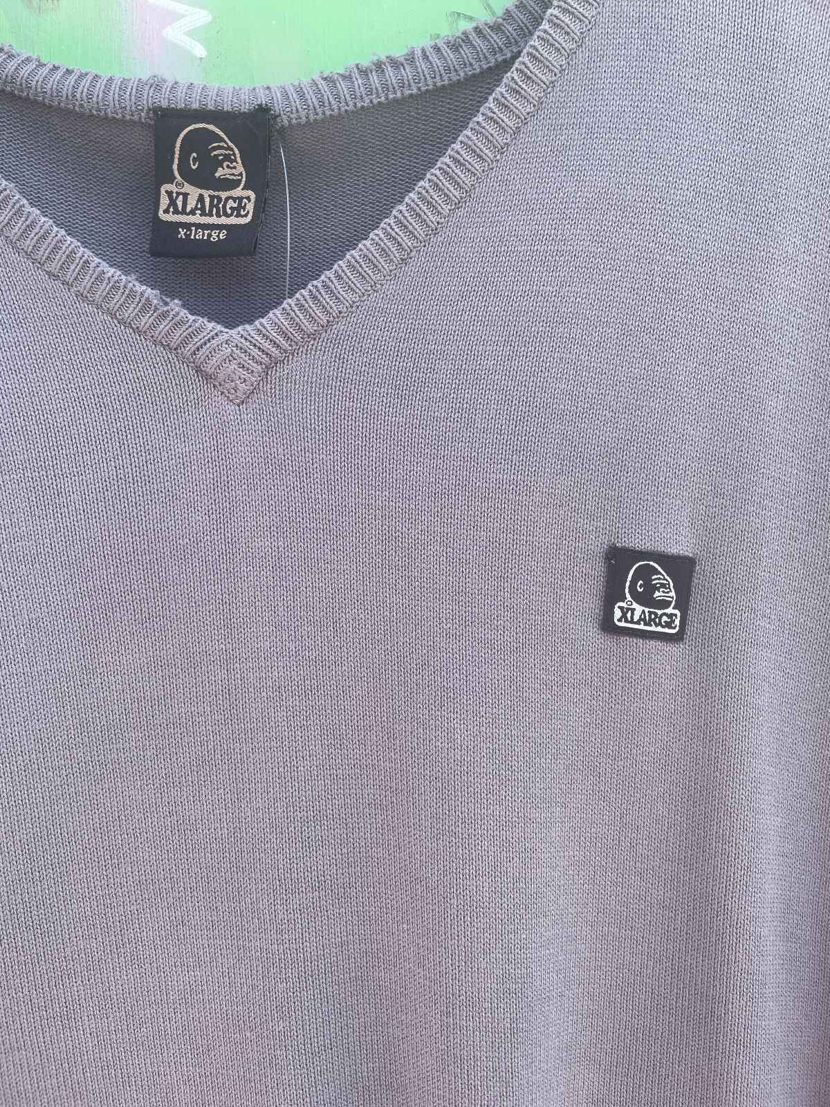 XLARGE *AS-IS* PERFECTLY DISTRESSED 100% COTTON SOFT SWEATER VEST in GREY