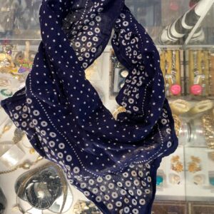 SO SWEET! 100% COTTON INDIGO POLKADOT BANDANA - RN 13961 in BLUE, WHITE