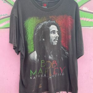 ZION AS-IS BOB MARLEY NATUAL MYSTIC T-SHIRT in BLACK