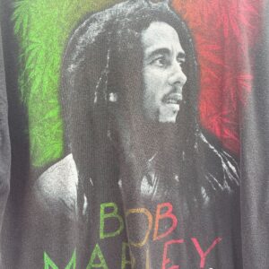 ZION AS-IS BOB MARLEY NATUAL MYSTIC T-SHIRT in BLACK