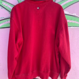 TOMMY HILFIGER QUARTER ZIP TOMMY HILFIGER SWEATSHIRT in RED