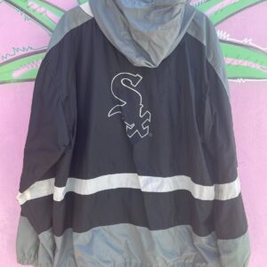 CMP *AS-IS* WHITE SOX COLOR BLOCK WINDBREAKER JACKET in BLACK, GREY