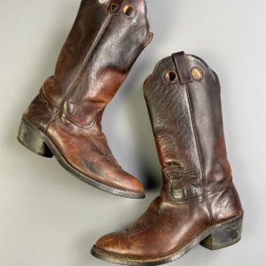 DURANGO *AS-IS* HEAVY ESPRESSO OILED LEATHER WESTERN COWBOY BOOTS in BROWN
